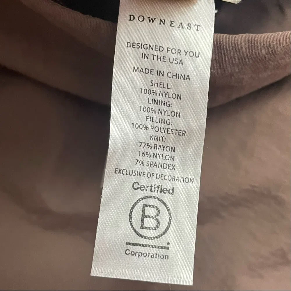 DownEast Reversible Bomber Jacket in Dusty Mauve Women’s Size XL Extra Large - Picture 7 of 10